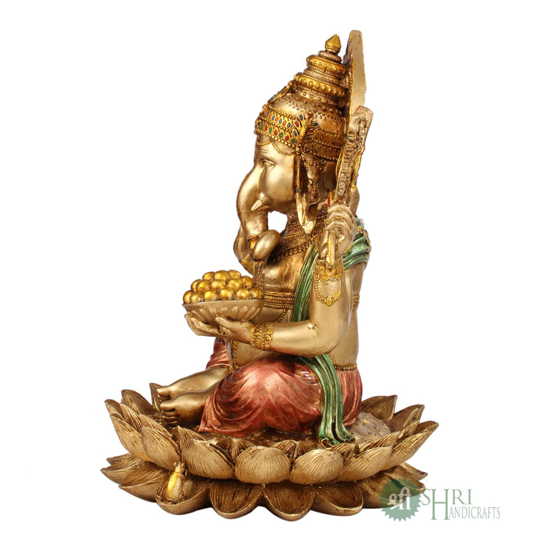 12" LORD GANESHA METAL FINISH