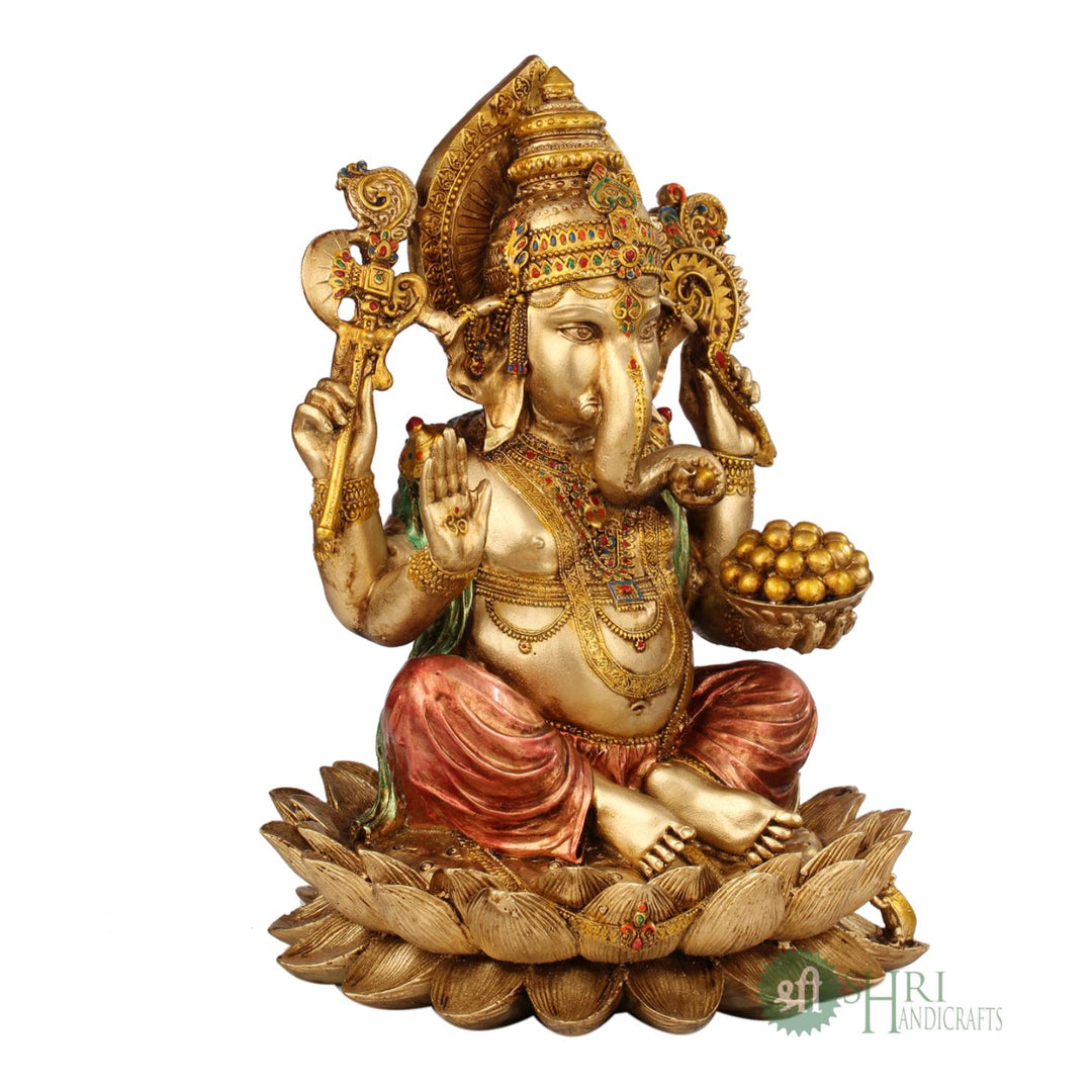 12" LORD GANESHA METAL FINISH