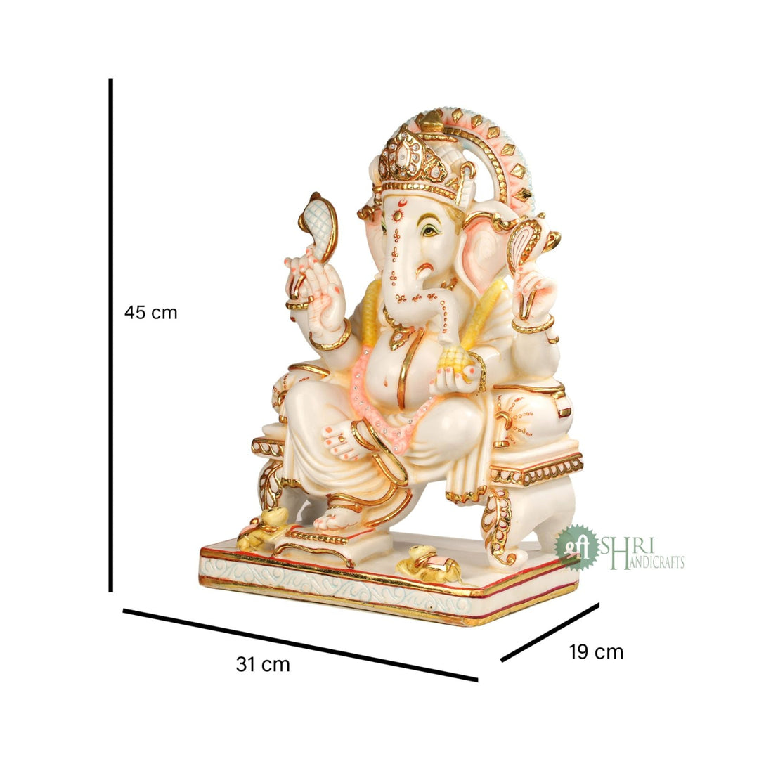 18" GANESH CHOWKI PAINTING