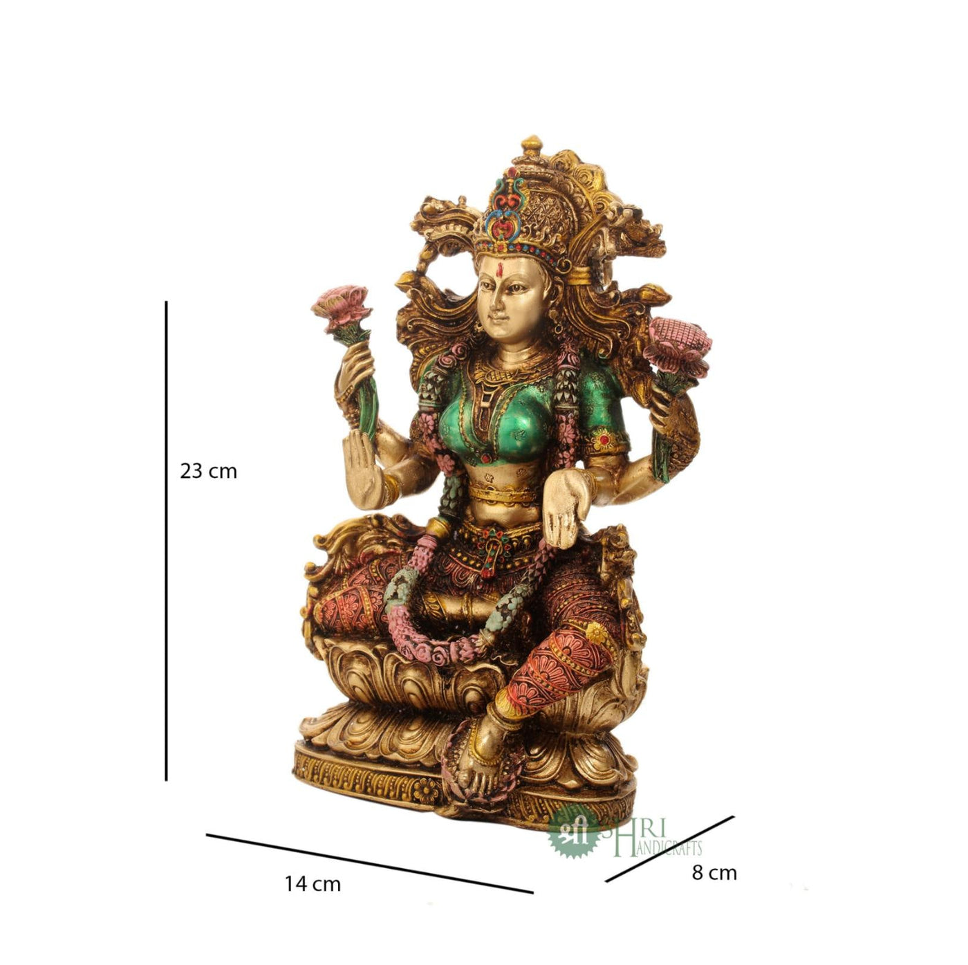 Goddess Lakshmi Idol 9 Inch By Trendia Decor