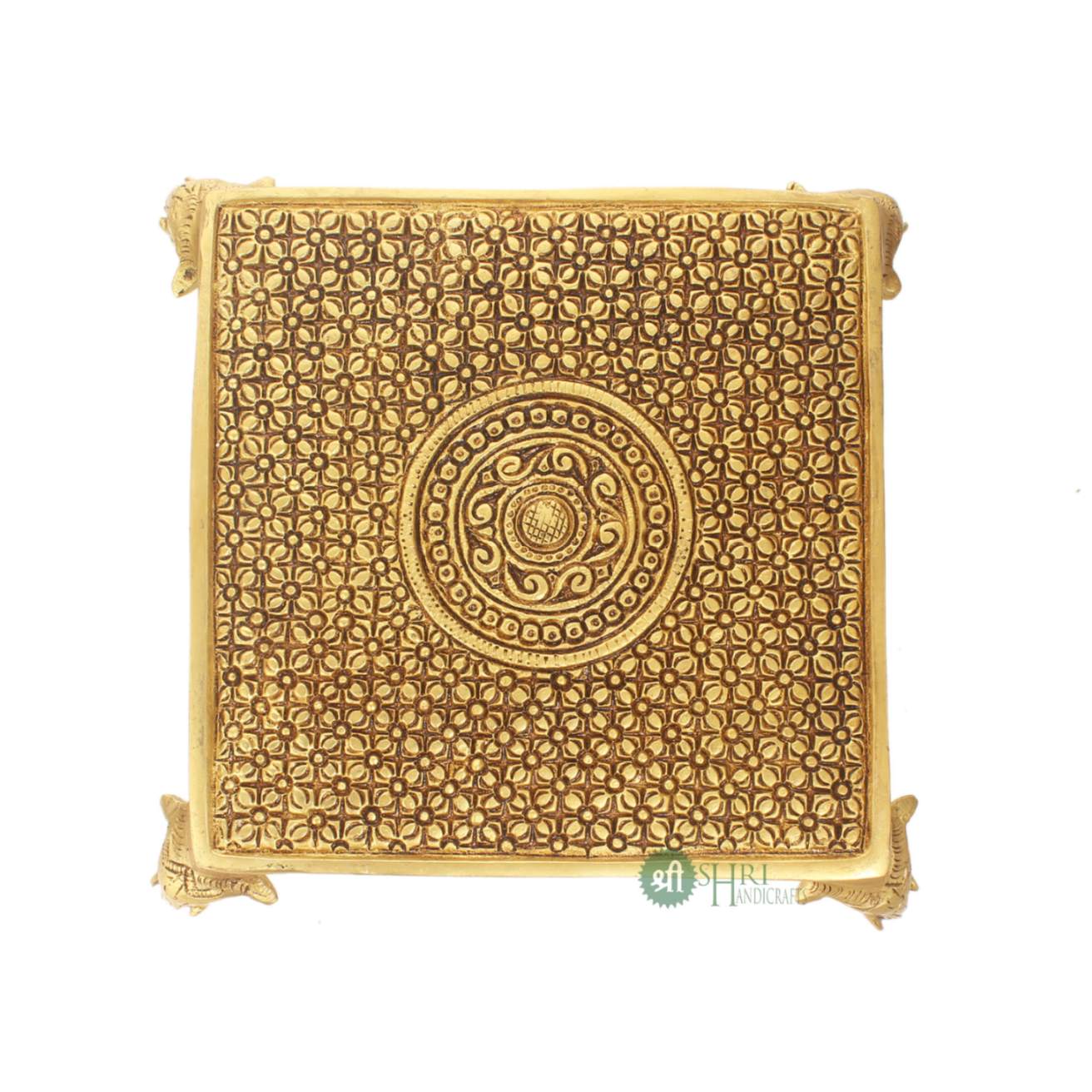 3.5" BRASS CHOWKI SQUARE BRT