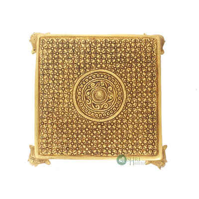 3.5" BRASS CHOWKI SQUARE BRT