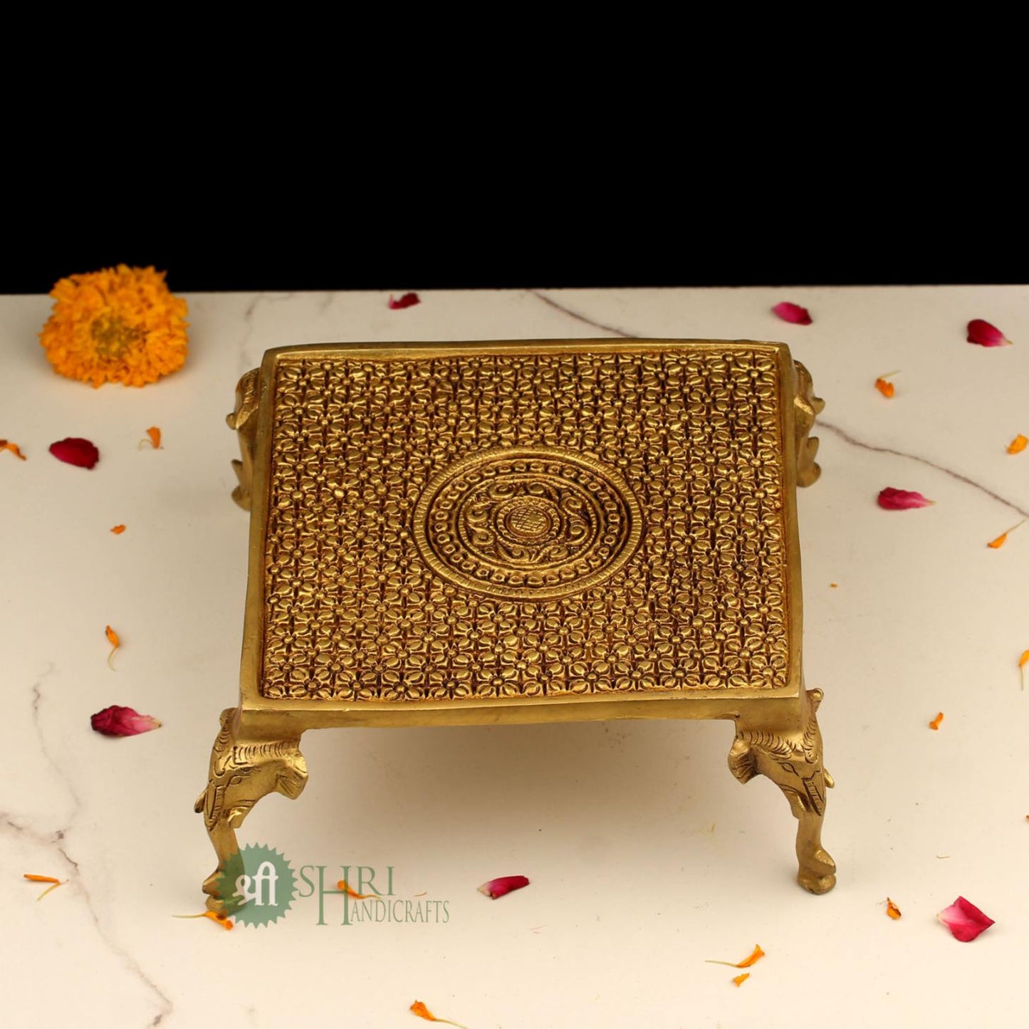 3.5" BRASS CHOWKI SQUARE BRT