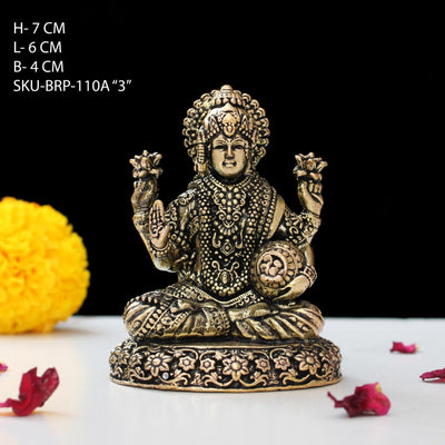 Goddess Lakshmi Murti Brass Statue 3 Inch By Trendia Decor