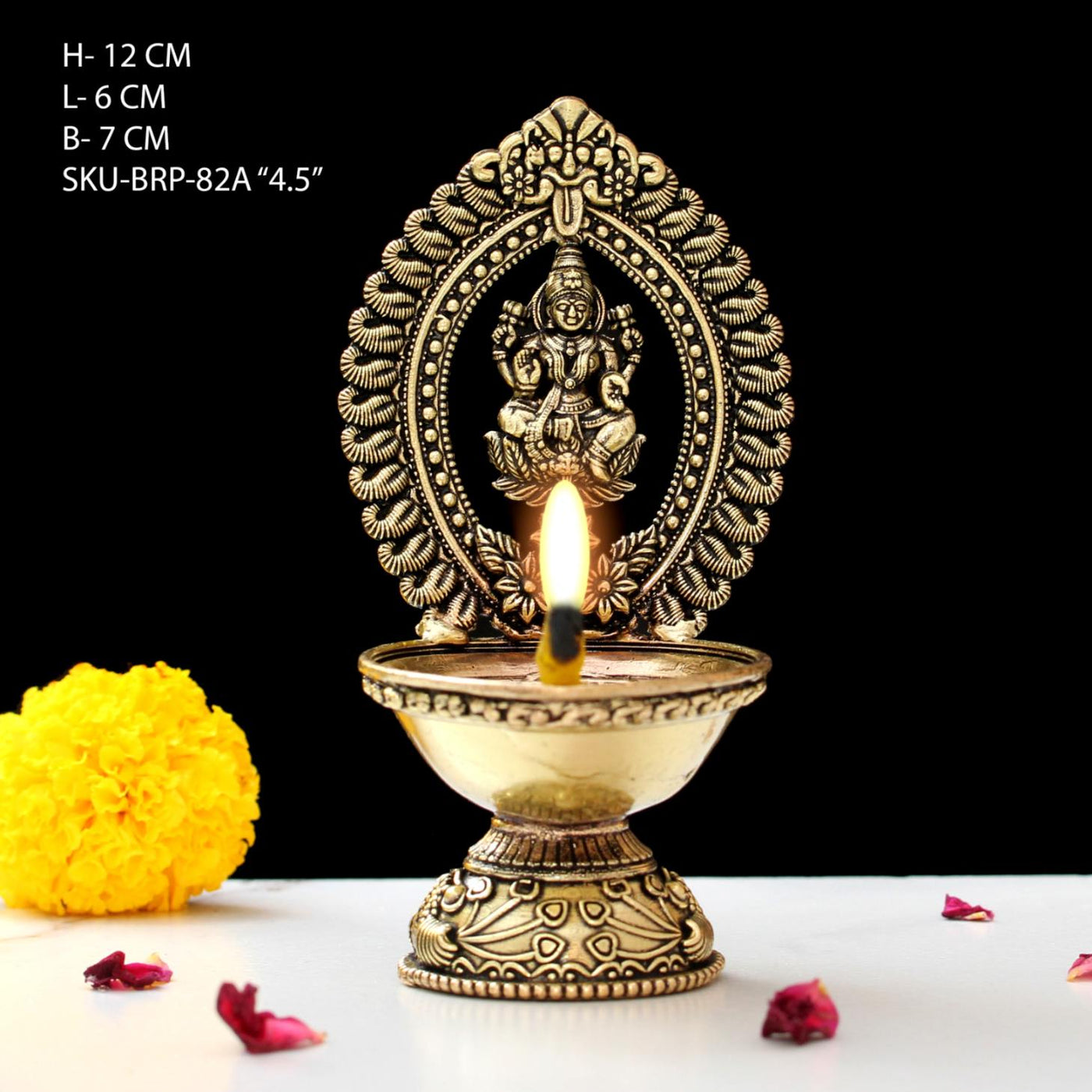 Lakshmi Brass Diya For Pooja 4.5 Inch By Trendia Decor