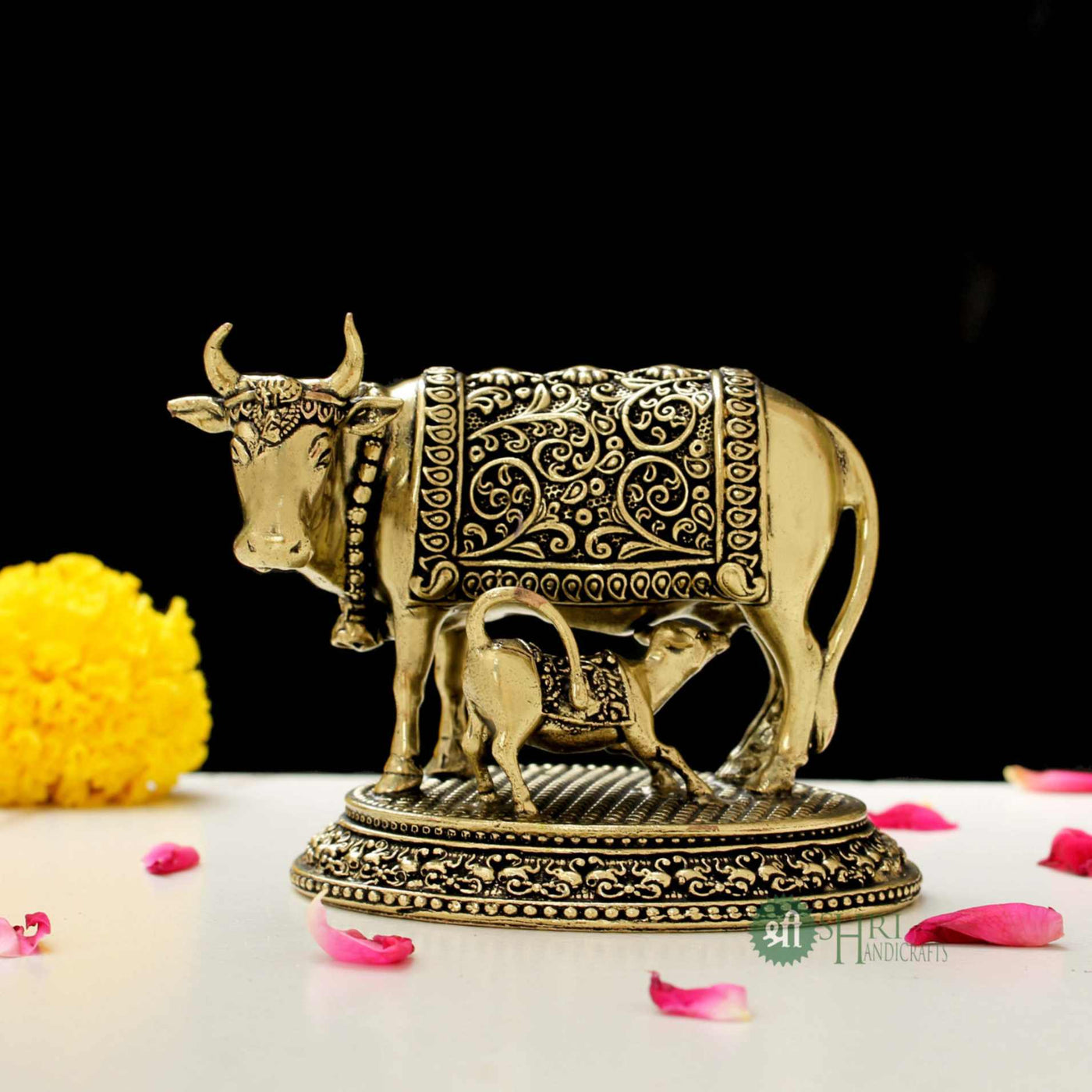 Vastu Showpiece Brass Kamdhenu 3 Inch By Trendia Decor