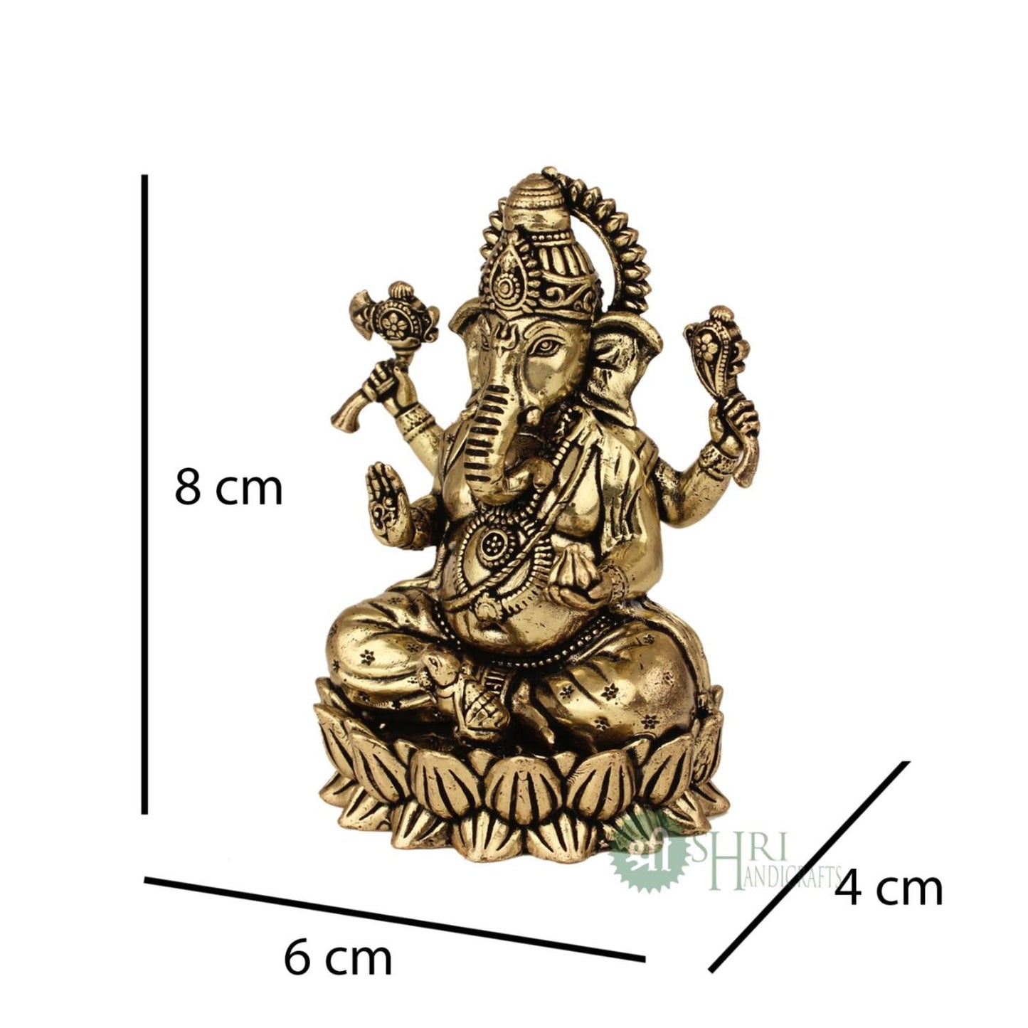 Lotus Ganesh Idol For Home Decor 3.5 Inch By Trendia Decor