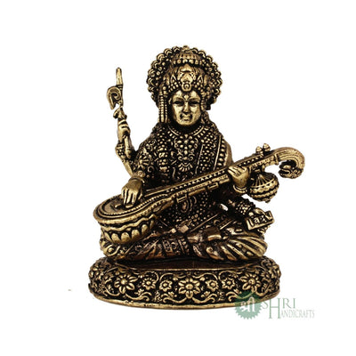 Goddess Saraswati Brass Idol 3 Inch By Trendia Decor