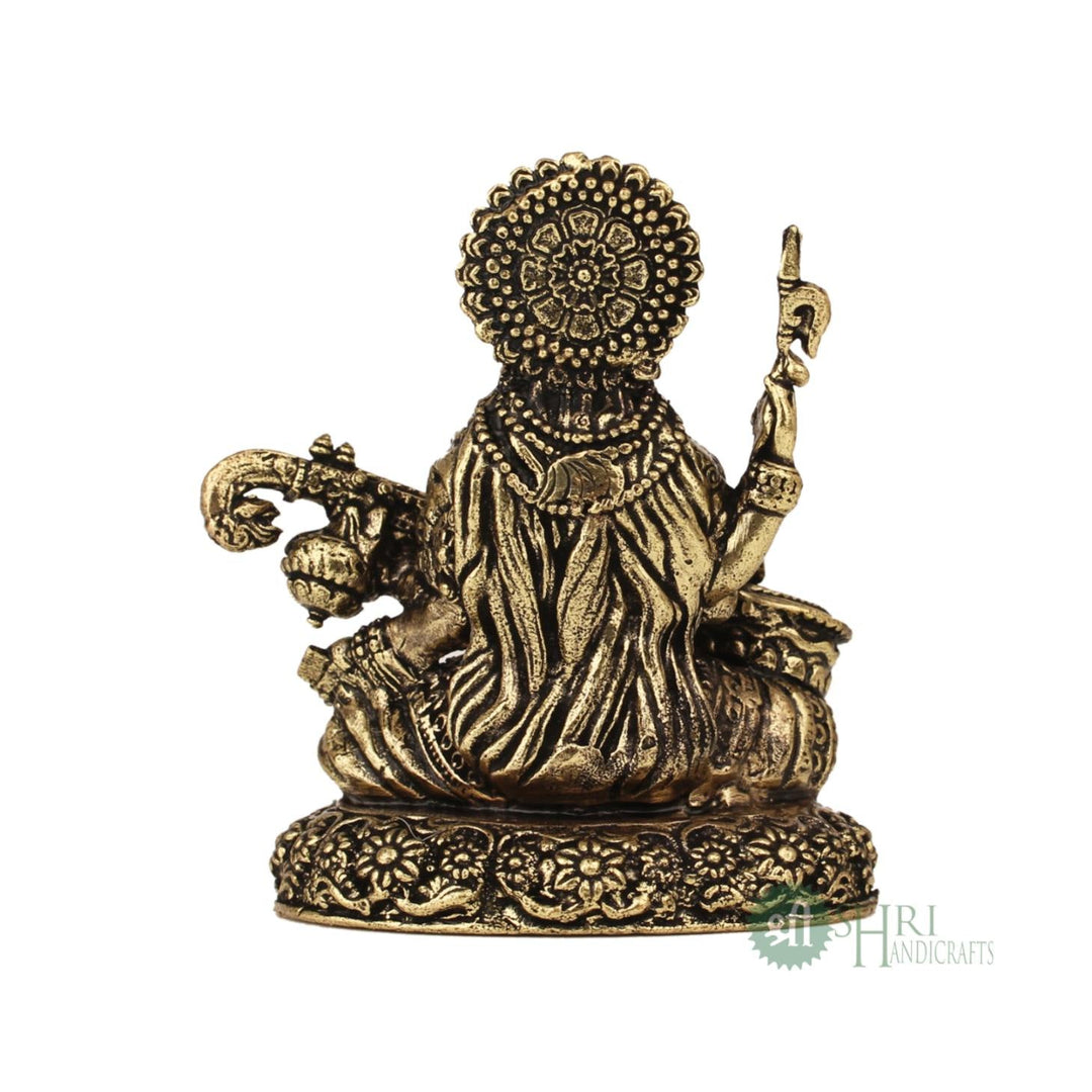 Goddess Saraswati Brass Idol 3 Inch By Trendia Decor