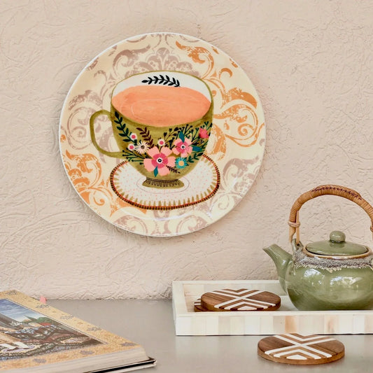 olive cup wall plate - 9814