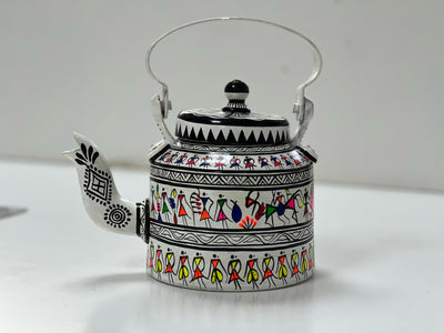 Odisha Saura Art Tribal Kettle For Decor - Kondapalli Toys