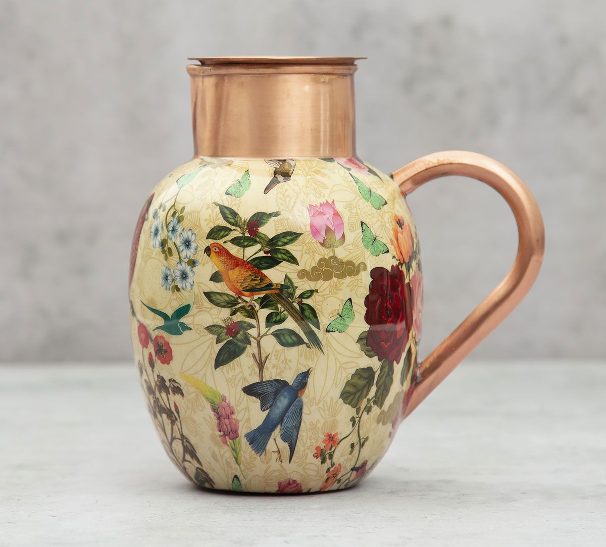 Bird Land Copper Jug Set