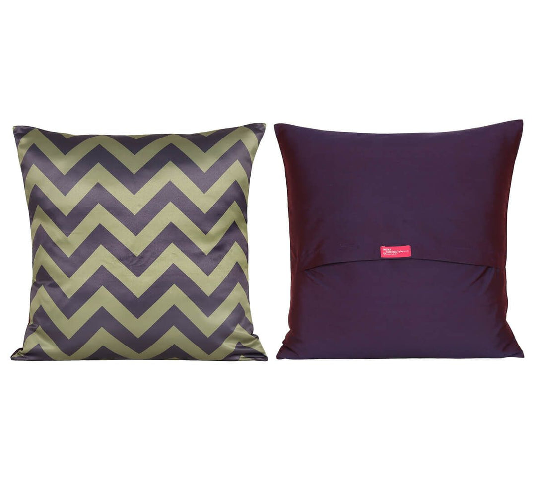 Chevron Melavo Satin Blend Cushion Cover Set of 5