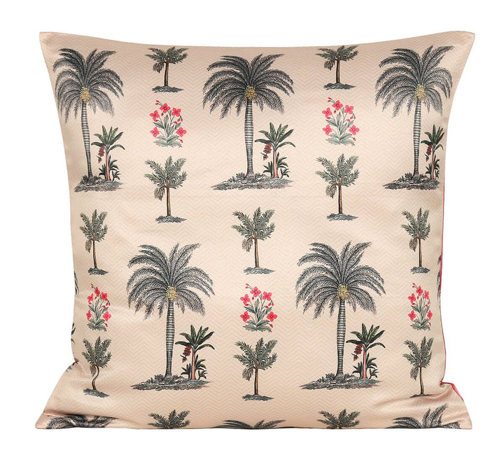 Chevron Palms Satin Blend Cushion Cover Set of 5