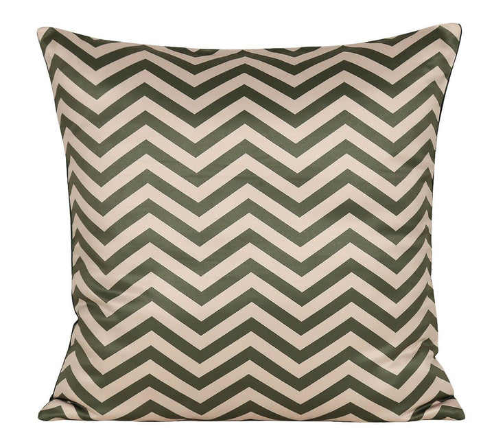 Chevron Palms Satin Blend Cushion Cover Set of 5