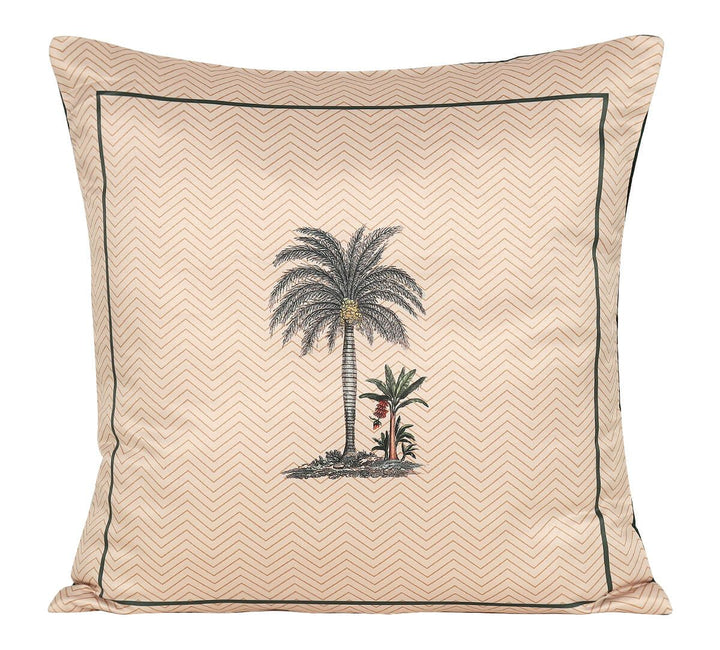 Chevron Palms Satin Blend Cushion Cover Set of 5