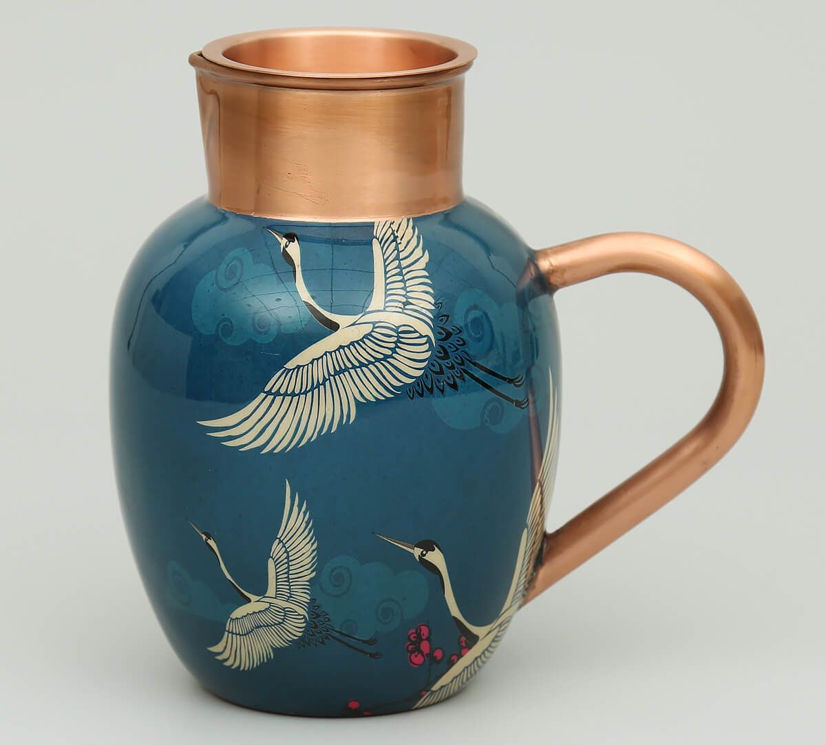 Legend of the Cranes Copper Jug Set