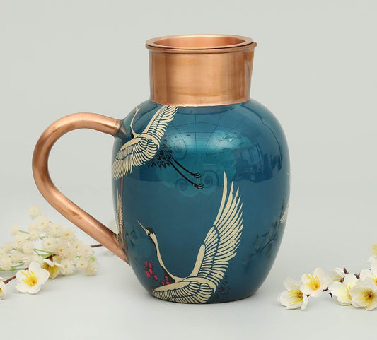 Legend of the Cranes Copper Jug Set