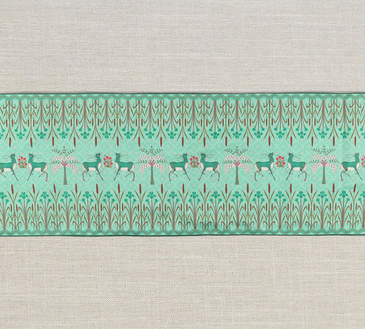 Mirroring Deer Garden Table Runner