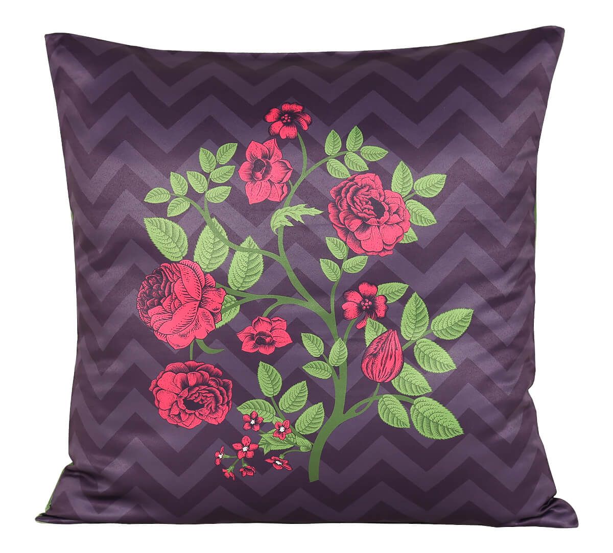 Warbled Verdure Satin Blend Cushion Cover Set of 5