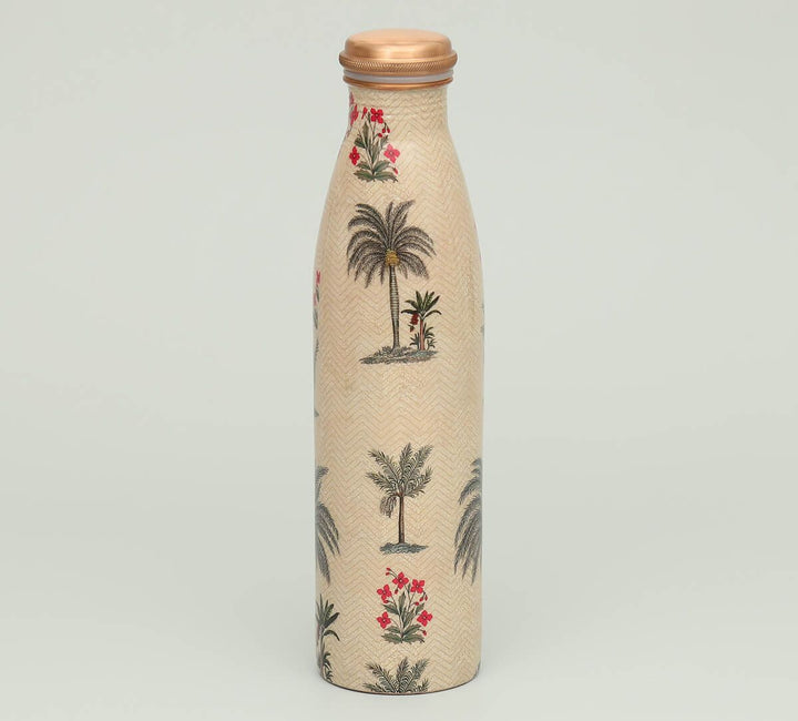 Chevron Palm Copper Bottle