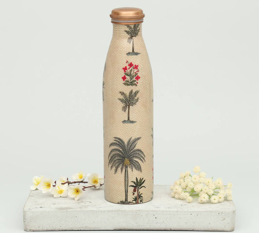 Chevron Palm Copper Bottle