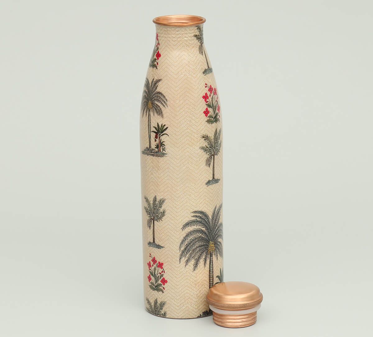 Chevron Palm Copper Bottle