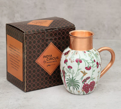 Grey Floral Galore Copper Jug Set