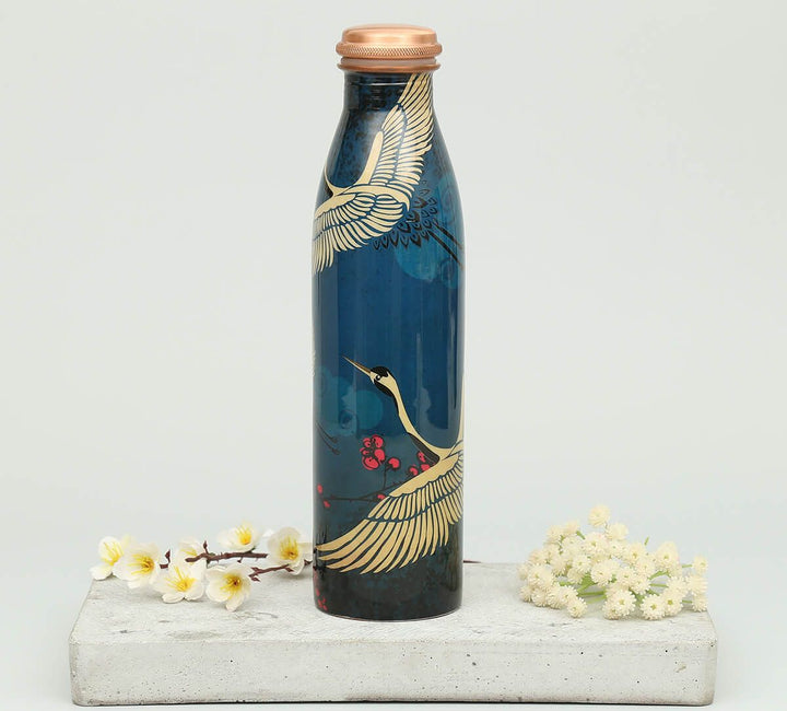 Legend of the Cranes Copper Bottle