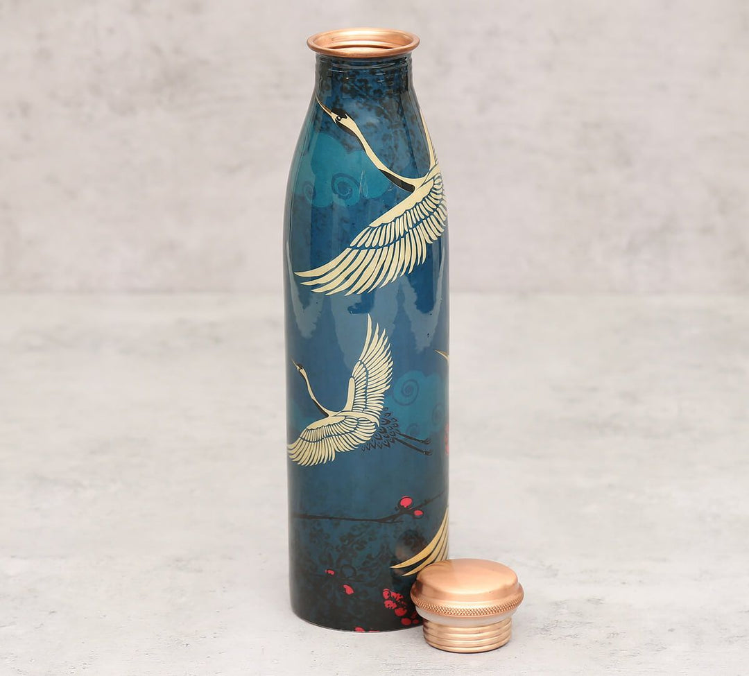 Legend of the Cranes Copper Bottle