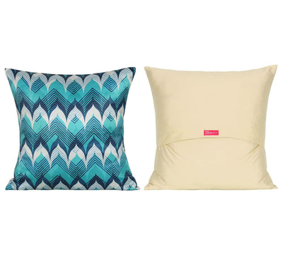 Indigo Mayhem Satin Blend Cushion Cover Set of 5